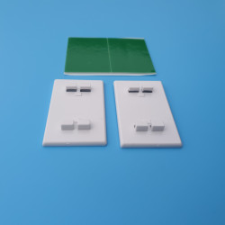 Mounting plate with adhesive